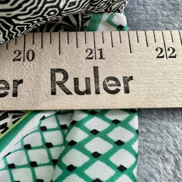 Calvin Klein Kimono Sleeve Blouse Women’s PTP 21.5" Multi Poly Tie Boho Flowy - Picture 3 of 14